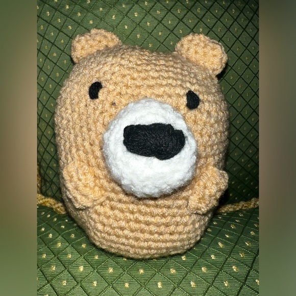 Crocheted Waffle the Chubby Bear! 🧸🐻 - Picture 1 of 9